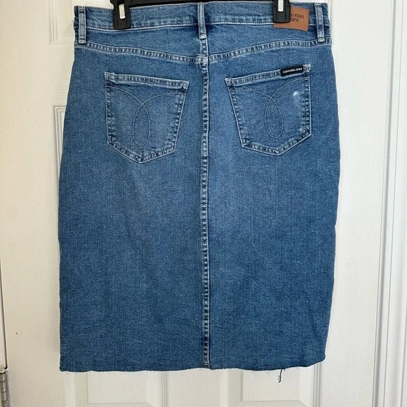 Calvin Klein Blue Denim Skirt - Picture 3 of 5